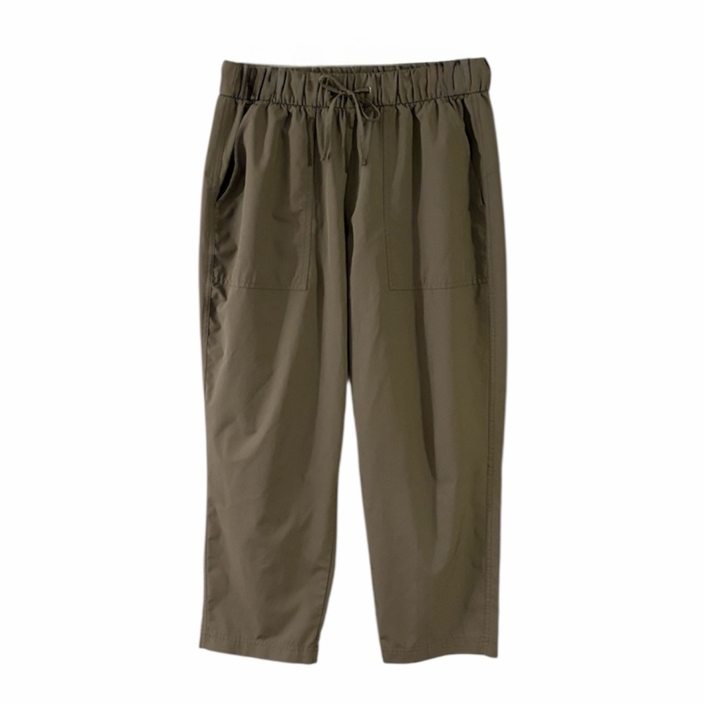 Old Navy Olive Green Cropped Drawstring Pants